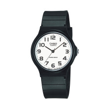 Casio MQ24 Vintage Series | Kvarts analog ur til m?nd | Hvid/Sort | Vandt?t | Harpiks etui | Harpiksb?nd | Harpiksglas | Analog med tre h?nder (H