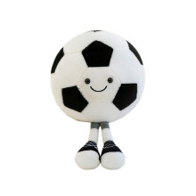 YUDONG 30 cm Zachte Pluche Sportbal Pop - Schattige Voetbal Pluche Speelgoed, Leuke Kogelvormige Knuffel, Cute Kussen & Kinderen Cadeau (Voetbal)