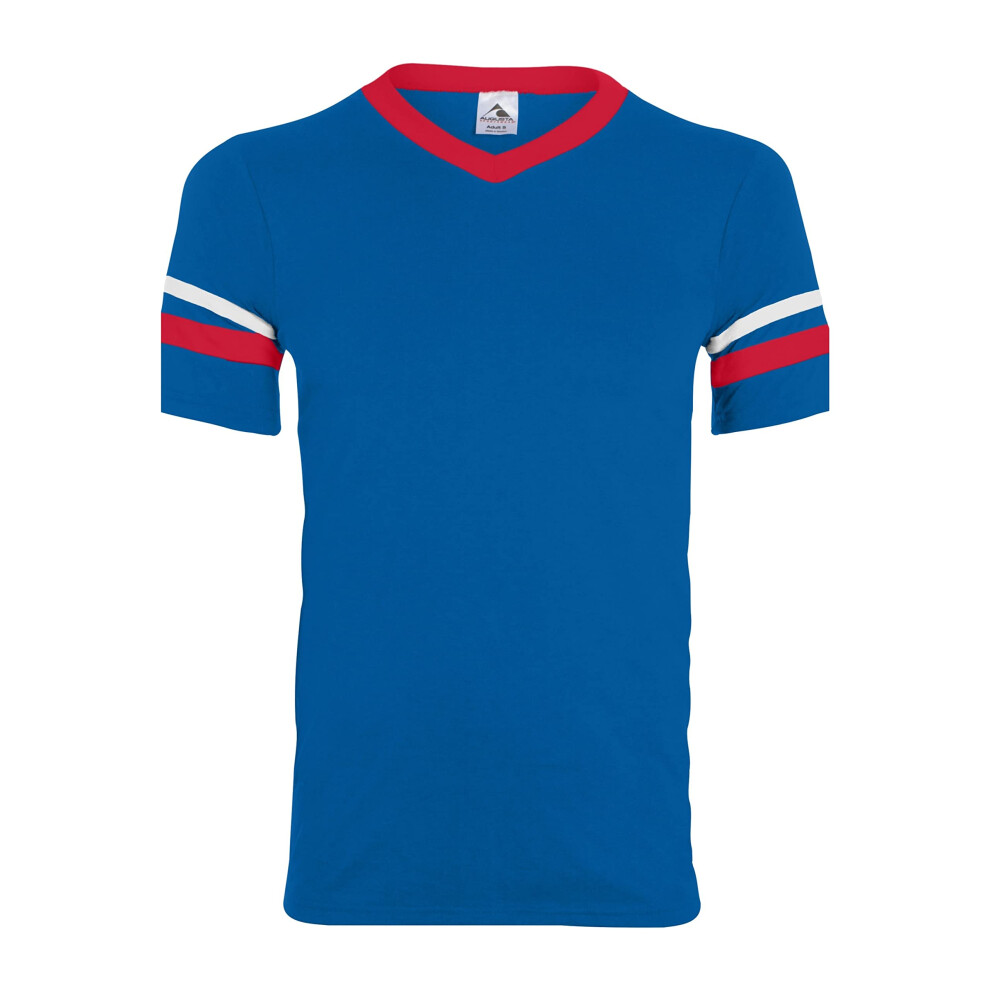 Augusta Sportswear Heren Jersey Met Xl-Mouwen En Strepen Royal/Rood/Wit X-Large-image