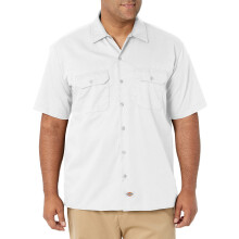 Dickies Herren-Kurzarm-Arbeitshemd, Weiß, Größe L