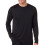 Hanes Cool DRI'Performance Herren Langarm-T-Shirt Schwarz Medium 1