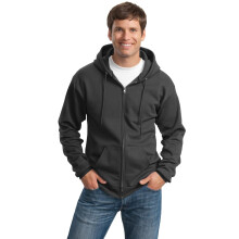 Sudadera con capucha y cremallera completa de forro polar Essential Tall de Port & Company PC90ZHT