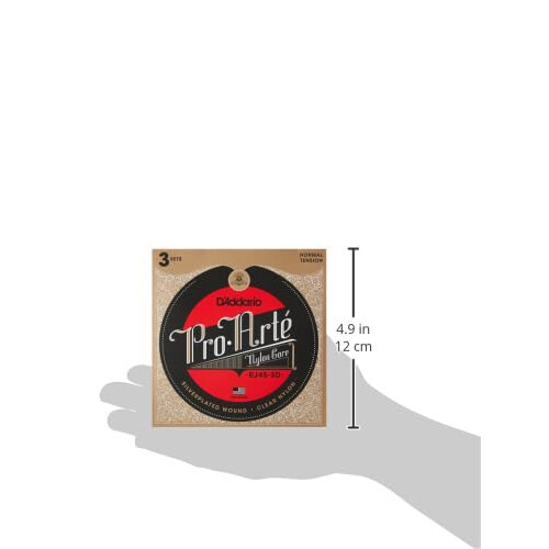 DAddario guitar Strings - Pro-Arte classical guitar Strings - EJ45-3D 2
