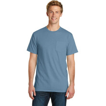 T-shirt con tasca tinta in capo per lavaggio in spiaggia Port & Company PC099P