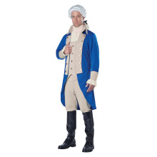Kalifornian puvut aikuisten George Washington -asu, suuri sininen