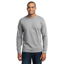T-shirt alta in misto cotone a maniche lunghe Port & Company PC55LST