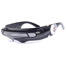 PROSOOL Futuristische Cyclops Monoblock Shield gespiegelde gepolariseerde zonnebril UV400 (zwart grijs)