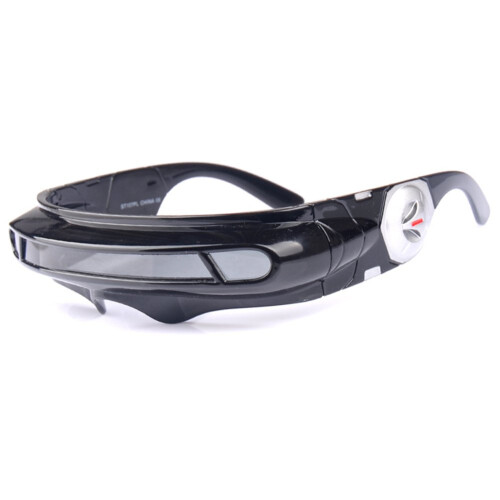 PROSOOL Futuristic Cyclops Monoblock Shield Mirrored Polarized Solbriller UV400 (Sort Gr?)