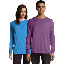 Hanes Herren ComfortWash Garment Dyed Langarm-T-Shirt XL Purple Plum Raisin