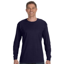 T-shirt girocollo a maniche lunghe ComfortSoft da uomo Hanes blu scuro piccola