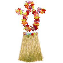 JEKANEL 1 Set 60 cm Gonna Hula Erba per Adulti Costume da Festa Hawaiano Luau Gonne da Ballo (Festucine)