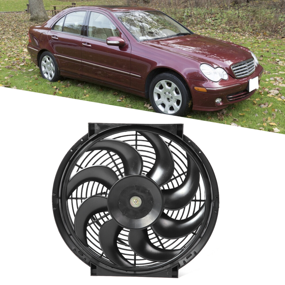 14In Electric Slim Radiator Cooling Fan 80W Universal Abs Kit 8401362448066