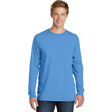 T-shirt a maniche lunghe tinta in capo lavata in spiaggia di Port & Company PC099LS
