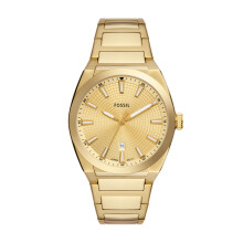 Fossil Montre  trois aiguilles  quartz Everett pour homme en acier inoxydable Couleur : Or (Modle : FS5965)