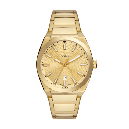 Fossil Fossil herre Everett Quartz rustfrit st?l 3-h?nds ur farve: guld (model: FS5965)