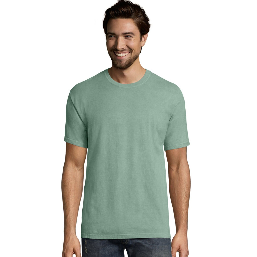 Hanes Comfortwash Heren 5,5 Oz. Garmentgeverfd T-Shirt Van 100% Ringgesponnen Katoen, M Kastanjebruin-image