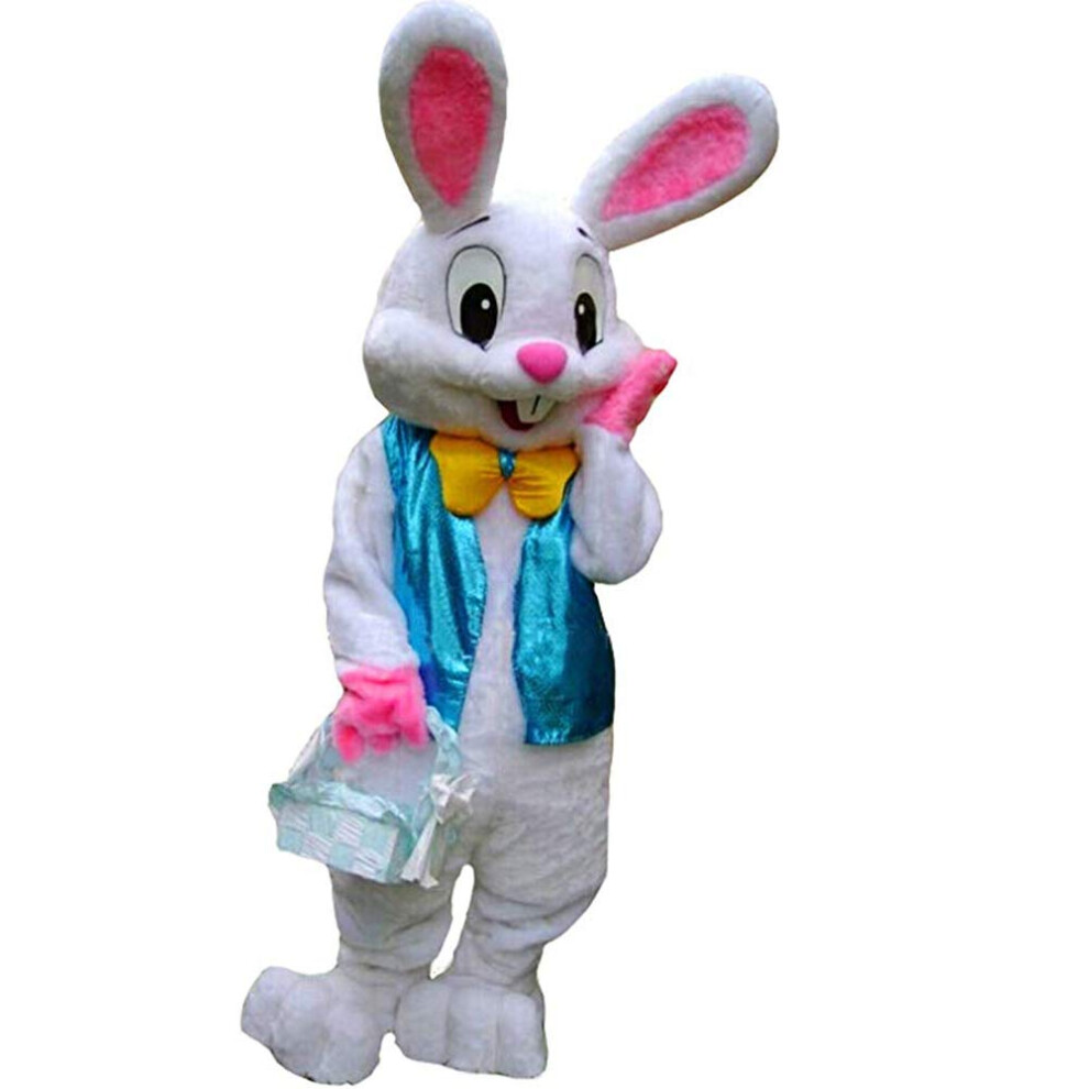 Jiuyue Easter Rabbit Bunny Rabbit Mascot Costume Adult Fancy Dress Large White