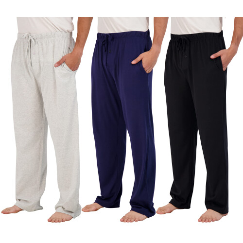 Real Essentials 3 Πακέτο Ανδρικά Πυτζάμα Παντελόνια Lounge Wear