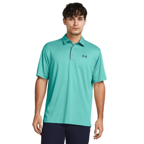 Under Armour Polo da golf Under Armour Tech da uomo (957) Green Wave // ???itch Grey X-Small