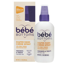 B?b? Bottoms Baby Luieruitslag Cr?e Spray No-Rub Touch Free Application voor gevoelige huid (50 ml)