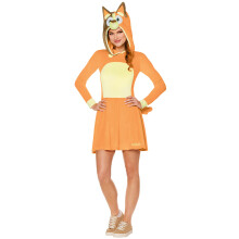Spirit Halloween Bluey volwassen chili jurk kostuum | Officieel gelicentieerd | Perfect voor groepskostuums