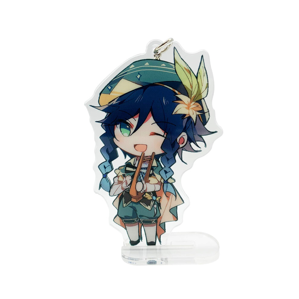 Yjacuing Genshin Impact Cute Acrylic Keychain Figure (Venti)