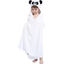 HIPHOP PANDA h?tteh?ndkl?de til b?rn - Viscose afledt af bambus 30 X 50 TOMMER stor st?rrelse i 3-10 ?r - Premium b?rnebadeh?ndkl?de strandh?ndkl