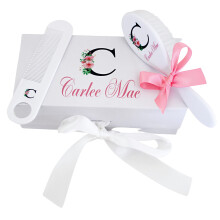 Gepersonaliseerd babycadeau - Babyborstel- en kamset geschikt voor kinderen van 0-3 jaar Nieuw babycadeau