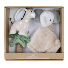 Lam & Ivy Jungle 3-delt udviklingsm?ssigt bl?dt plys baby-/sp?dbarnsleget?jsgaves?t
