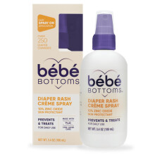 B?b? Bottoms Baby Luieruitslag Cr?e Spray No-Rub Touch Free Application voor gevoelige huid (100 ml)