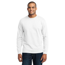 T-shirt alta in misto cotone a maniche lunghe Port & Company PC55LST
