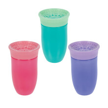 Nuby Wonder Cup kelmky pro batolata Sippy odoln proti rozlit (3 balen) 10 oz Usrkvn ze vech stran Odoln proti vytecen Bezodtokov