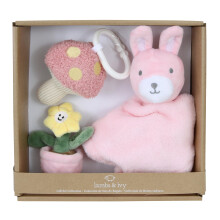 Lambs & Ivy Garden Bunny 3 rszes fejleszto csecsemo baba plss ajndk szett