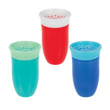 Nuby Wonder Cup kelmky pro batolata Sippy odoln proti rozlit (3 balen) 10 oz Usrkvn ze vech stran Odoln proti vytecen Bezodtokov