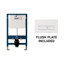 (White Flush Button) Wall Hung Concealed Cistern With Optional Flush Button