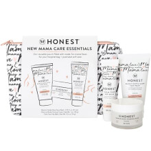 The Honest Company Nieuwe Mama Care Essentials-cadeauset | Must-haves voor ziekenhuistassen | Reisformaat Nip Balsem (0,5 oz) Glow On Body Cream