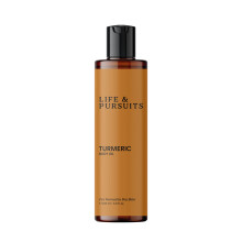 Turmeric Body Oil (200ml), Ayurveda Massage Oil for Skin, Skin Brightening Oil for Dark Spots, Made with Organic Coconut Oil, Argan Oil, Almond Oil,