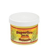Echte afrikanische Formel SuperGro Haargel mit Extra Halt - Für Flechten, Styling - Naturhaargel