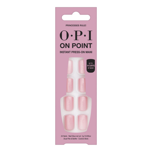 OPI OPI, On Point, Instant Press-On Μανί, Μικρό Μήκος, Princesses Rule!, 27 Τμήμα Κιτ