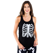 Elfi Brillanti Costume da Scheletro da Donna di Halloween - Camicie da Scheletro da Donna Adulte Carine e Inquietanti - Gabbia Toracica e Ossa St