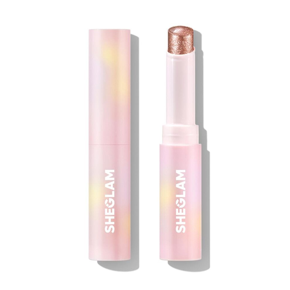 Sheglam Crystal Jelly Glaze Stick Eye Shadow Stick Eyeliner Brightener Pencil Crayon With Brush Easy To Blend Long Lasting Shimmer Eyeshadow-Rock Sta