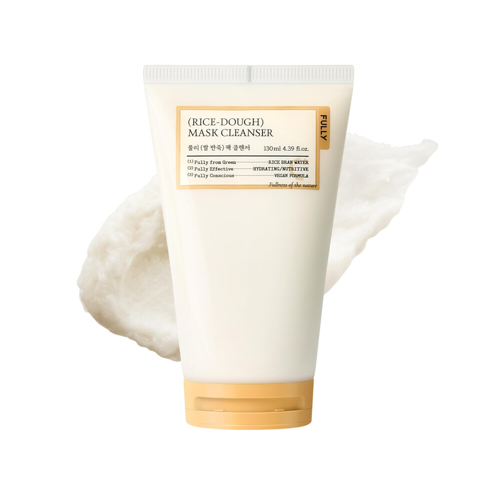 Fully Rice-Dough Mask Cleanser Hydrating Mask Nourishing Low-Ph Formula Clear Pores Face Wash Dry & Sensitive Skin Vegan Korean Skincare 4.39 F