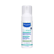 Mustela Stelatopia Foam Shampoo - For Newborn & Baby with Eczema-Prone Skin - with Natural Avocado & Sunflower Oil - Fragrance-Free & Tear Free - 5.07