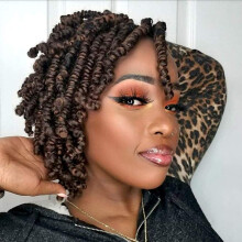 Lifabeauty 8 Packs 8 Inch Short Bob Spring Twist Hair for Kids, Pretwisted Passion Twist Braids