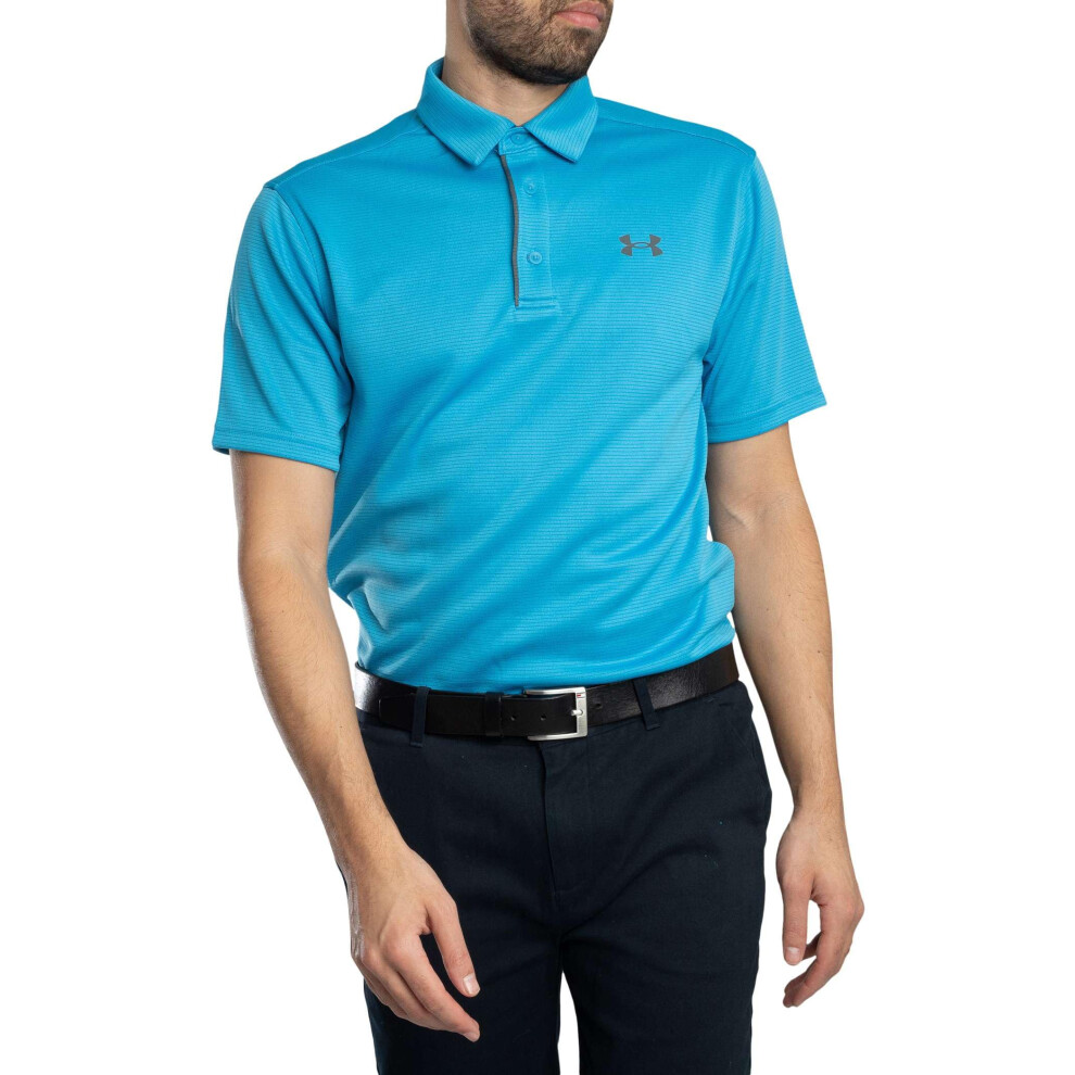 MęSka Koszulka Polo Golfowa Under Armour Tech (453) Ether Blue / / Pitch Grey 3X-Large Tall-image
