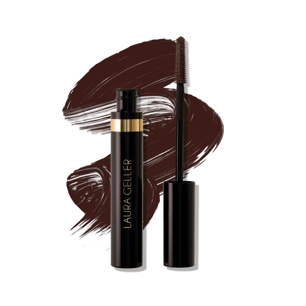 Laura Geller Beauty Laura Geller New York Kajal Longwear Mascara Brown - Lengthening Defining Curling Buildable Formula Eye Makeup - Natural Look For Everyday