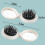 Mini spazzola per capelli tascabile con specchio portatile per borsa/tascabile da viaggio (Dazzling Vector) 5