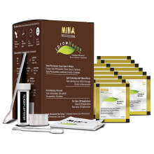 Mina ibrow Haarfarbe Nachfllpackung Mittelbraun|Natrliche Punktfrbung und professionelles Haartnungspulver, wasser- und wischfest | Kein Ammo