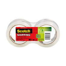 Scotch Sure Start Versandpackungsband, 1,88" x 54,6 yd, für Verpackung, Versand und Post, leise, kein Reißen