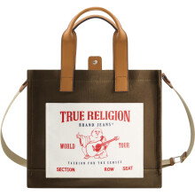 True Religion Tote Bolso de hombro de viaje mediano para mujer con correa ajustable verde oliva